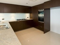 Коричневая кухня 4 метра угловая Germes ДСП, МДФ 1 метр Вариант 2380