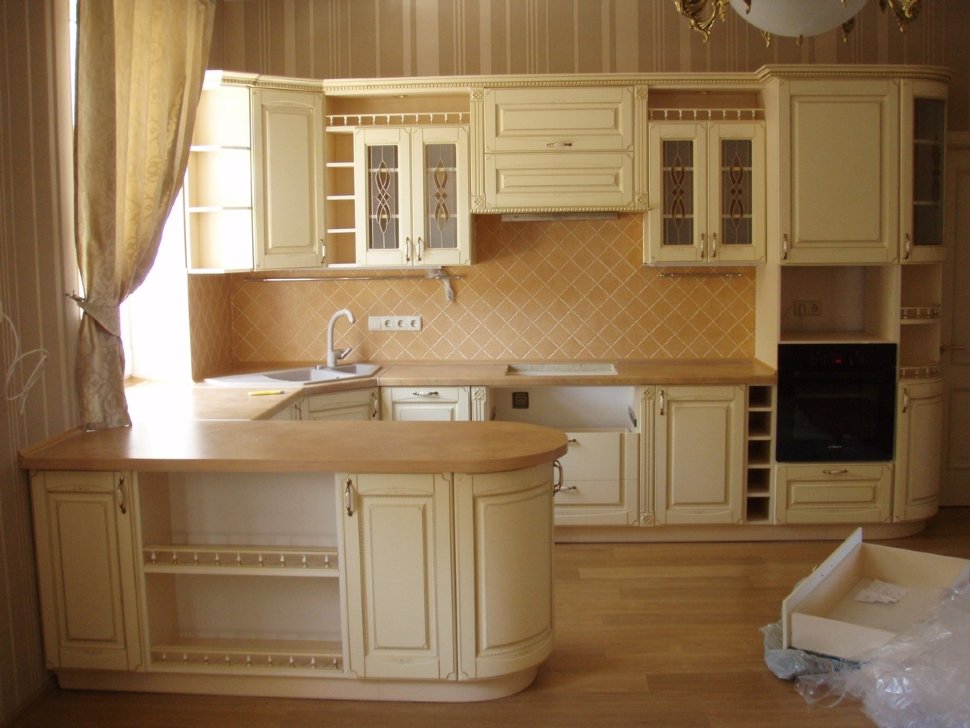 Прованс итальянская кухня из натурального дерева Germes, ДСП 1м Вариант 87