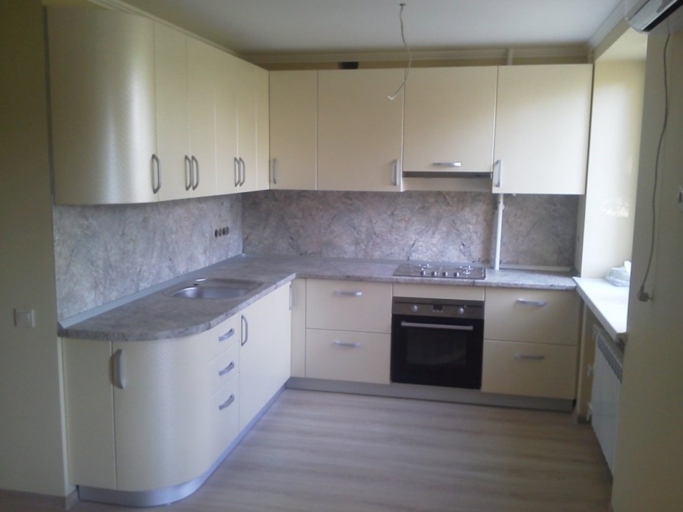 Модерн европейская пластик кухня Deluxe, ДСП 1м Вариант 1702