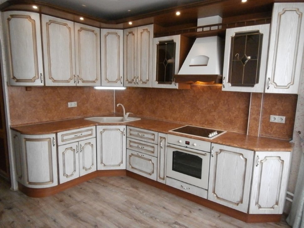 Класcика европейская деревянная кухня Germes, ДСП 1м Вариант 31