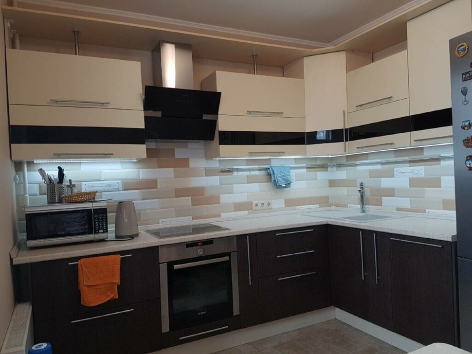 Минимализм американская пластик кухня Germes, ДСП 1м Вариант 548