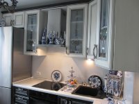 Хай-тек американская кухня стекло Germes, ДСП 1м Вариант 1094