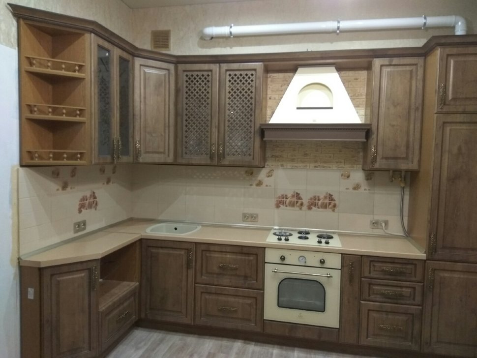 Лофт итальянская кухня из натурального дерева Germes, ДСП 1м Вариант 51