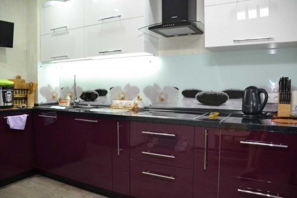 Белая кухня 1 метр угловая Germes ДСП, МДФ 1 метр Вариант 2260